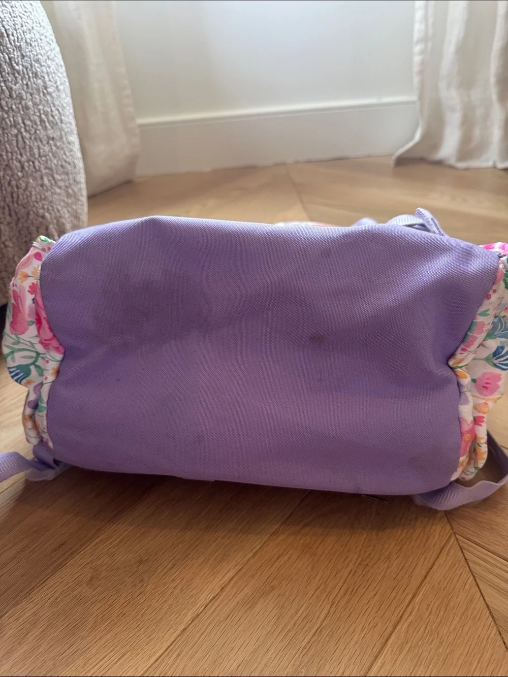 Pottery Barn Kids Floral Lavender and Multicolor Backpack